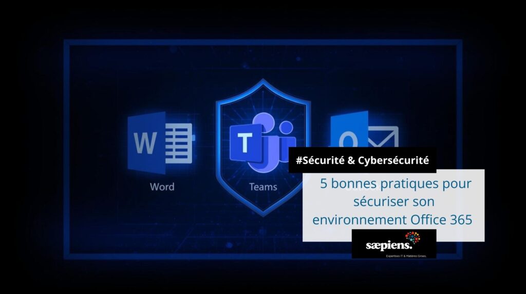 Tableau de bord de sécurité Microsoft 365 affichant des politiques d'accès conditionnel et une authentification multifacteurs active, symbolisant la protection d'un environnement Office 365 en entreprise.